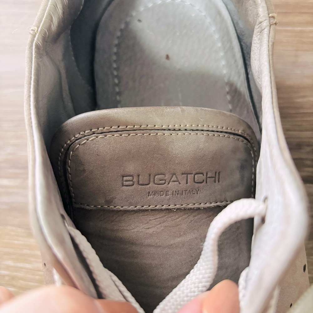 Bugatchi Solid Nubuck Leather Sneaker Size 10.5 - image 6